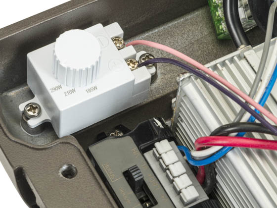 Keystone KT-ALED290PSL2OSBPMA8CSBVDIMP KT-ALED290PS-L2-OSB-PMA-8CSB-VDIM-P OpticSwap LED Area Fixture With Adjustable Arm Mount, Wattage and Color Selectable, Type III, IV & V Lenses Included, 1000W HID Equivalent