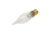 Bulbrite 403307 7.5CFC/15 7.5W 130V Clear Bent Tip Decorative Bulb, E12 Base